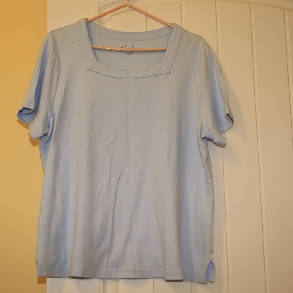 Kim Rogers Square Neck Tee 1X